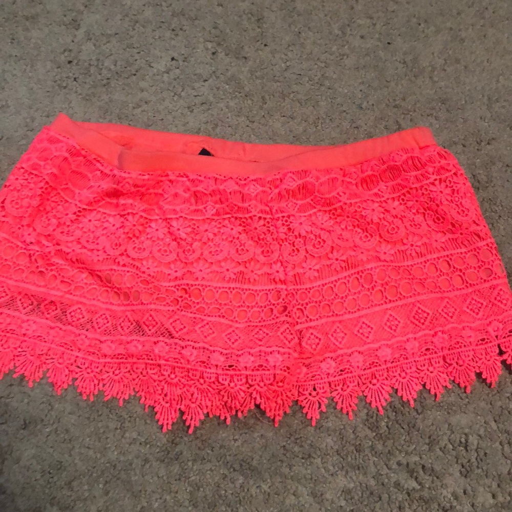 Divided neon shorts